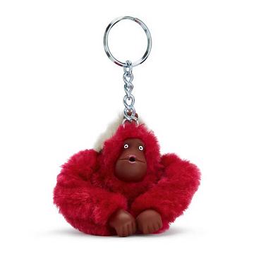 Kipling Mom And Baby Sven Monkey Keychain Accessories Raspberry Dream | CA 1951VR